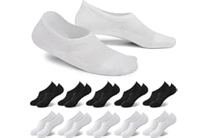 EKSHER Męskie Niskie Skarpetki 10 par Bawełna Snocks Niewidoczne Krótkie skarpety