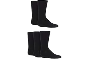 SockShop Boys and Girls Plain Bamboo Socks with Comfort Cuff and Handlinked Toes in 3 Pair and 5 Pair Packs