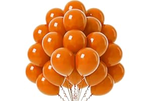 TOURIMA Luftballons Orange,30 Stück,25Cm,100% Naturlatex Helium Luftballons, Orange Luftballons Geburtstag Partydekoration und Halloween