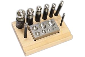 JEWELLERS TOOLS S1 Deluxe 8 imbottitori, bottoniera con base in legno