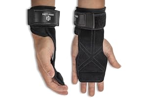 HELI MIAO Power Pulling Aids Strength Training, Fast Grip Leather Pulling Aid Wrist Straps for Bodybuilding, Fitness, Crossfit, Strength Training, Powerlifting - Lifting Straps for Women and Men