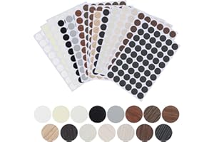 BDSHUNBF 810 Pezzi Tappi Coprivite Adesivi, Tappi Copriforo, Copriviti, Copri Viti, Tappo di Foro Vite Adesivi, Autoadesivi per Fori per Viti, per Mobili, Armadi, Scrivanie, Diametro 21mm