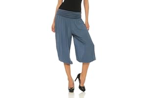 MALITO MORE THAN FASHION Malito Mujer Pantalón Bombacho Aladino Harem Pantalón Yoga Uni 1483