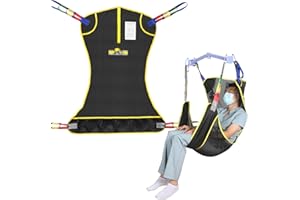 EZ Assistive Universal Full Body Patient Lift Sling, Patient Lift Sling for Bed Positioning and Bathing,Transfer Sling for Elderly,Bedridden (Black, Medium)