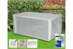 Boni-Shop transparente Schutzhülle f. Gartenmöbel Abdeckung (rechteckiger Tisch,ca.220x100x75)