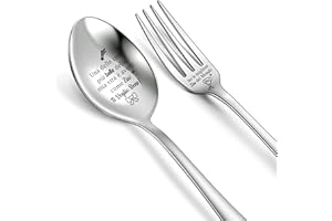 FCZIVA Zia Cucchiaio Da Caffè Set Forchette Cucchiai Zuppa Apprezzare Regali Compleanno Gelato Dessert Pollici Cucchiai Lunghi Forchette Cucchiaio Personalizzato Regalo Di Natale Migliore Zia Del Mondo