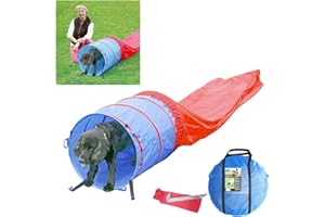 PAWISE 11434 Agility Dog Tunnel Bag Tunnel 5 Meter Red/Blue