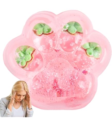 3 Squishy Patte De Chat KIRZAX - Jouet Anti-stress Sensoriel Mou Et Mignon