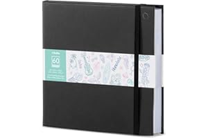 Ohuhu Cuaderno de Dibujo Doble Cara Impermeable, Formato Cuadrado 21x21 cm - Papel de Dibujo Grueso de 150 g/m², 60 Hojas/120 Páginas - Tapa Dura PU, Ideal para Rotuladores, Pintura y Bocetos