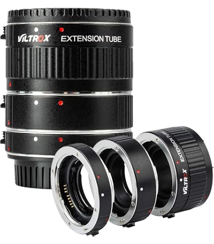 FotgaAF Tubo Di Prolunga Elettronico 12 Mm Per Canon EF/EF-S – Auto Focus, Esposizione Automatica, Supporto Treppiede, Per Fotografia Macro
