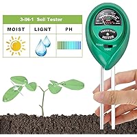 MEISHANG Boden Feuchtigkeit Meter,Bodenmessgerät Feuchtigkeitsmesser,3 In 1 Tester Feuchtigkeit des Bodens,Bodentester…