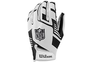 Wilson NFL Gants de réception extensibles Taille enfant Blanc/noir