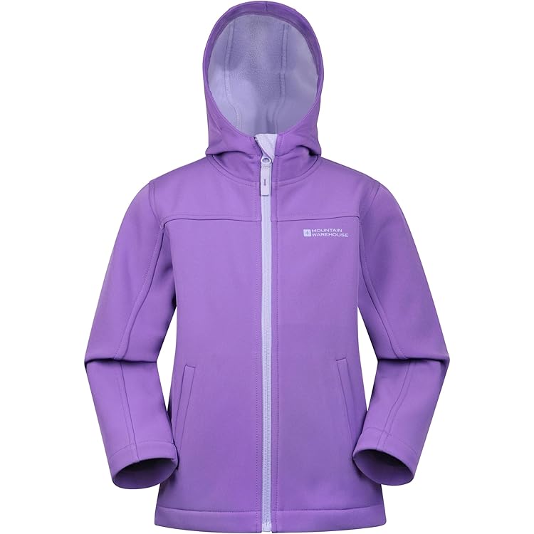 Mountain Warehouse Kayleigh Girls Stripe Hoody - Fully Lined Hoodie Childrens Jacket, Warmth, Front Pockets, Full Zip Kids Coat - For Travelling & Daily Use Indigo Kids Size 9-10 Years