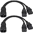 Cavo Splitter IEC C14 A 2 C13 - Adattatore Alimentazione 10A Per PC, Monitor, TV (2 Pezzi, 0.3m) - Foto 6