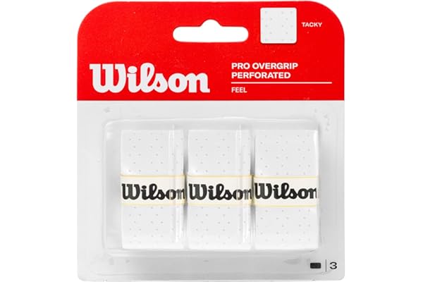 Bande de Maintien Wilson, Pro Overgrip Perforated, Unisexe, Blanc, 12 Pièces, WRZ4006WH