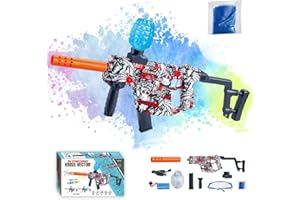 DLISHKA Gel Blaster,Elektrospielzeug Mit 5000 Harzkugeln&Schutzbrille, Geburtstage,Partys,Ostern,Outdoor-Shooting&Teamspiele Und Erwachsene,Entdecke Die Spannung! (Rot)