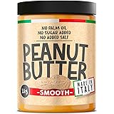 BURRO DI ARACHIDI Proteico Senza Zuccheri Smooth • 1kg Peanut Butter Qualità Italiana • Burro d’Arachidi 100% Naturale Senza 