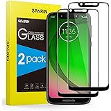 SPARIN [2 Pack Screen Protector Compatible for Moto G7 Play, [Bubble Easy Installation] [Full Coverage] [9H Hardness] [Anti-s