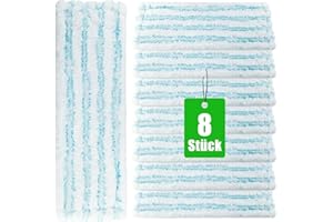 ZQZIQI 8 Stück Ersatz-Wischbezüge für Leifheit Profi XL Micro Duo / Profi XL Cotton Plus, 2-Faser-System Bodenwischer Ersatzbezug für Alle Böden, Ideale Schmutzaufnahme & Starke Wasseraufnahme