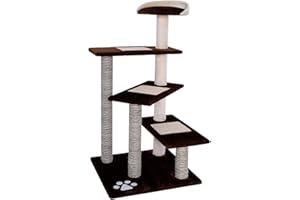 dibea lionto Tiragraffi per Gatto Albero Tiragraffi Gatto Gioco Giocattolo Gatti Altezza 100 cm, Marrone/Beige