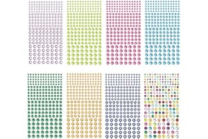 NOKDAL Pegatinas Diamantes Decorar Gem Autoadhesivas Pegatinas de joyería brillantes Cristal Autoadhesivas Brillantes para la Cara Decorar para Uñas Niños Decoraciones Craft