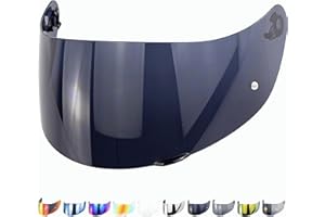 Everalo Compatible with Agv K1 Visor - K3sv - K5 - K5s - K1s - S4sv - Horizon - Skyline - Strada - Stealth sv - Compact - Helmet Visor Aftermarket Pinlock Ready (Black 80%)