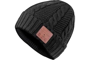 puersit Cappello Bluetooth V5.2 Uomo Donna Invernali, Lavorato a Maglia Senza Fili Bluetooth Cuffia Musica Cappello per Corsa Sci Escursionismo