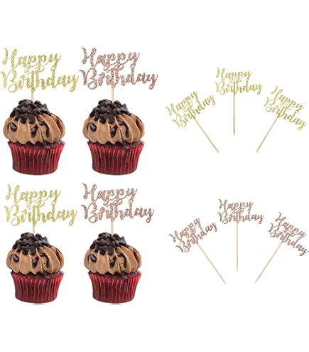 18 Bunte Pizza Cupcake-Topper – Glitzernd, Für Fast-Food-Partys, Babyparty, Geburtstag