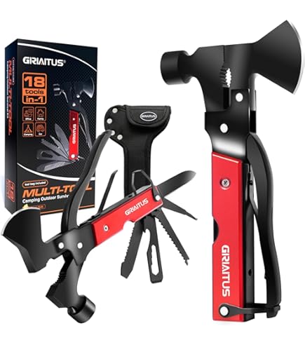 12-in-1 Multitool Aus Edelstahl – Faltbar Mit Hammer, Zange, Messer, Säge, Schraubendreher, Für Outdoor & Camping