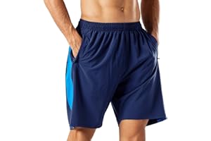 HMIYA Pantalones Cortos Deportivos para Hombre Transpirable Secado Rapido para Running Fitness Gym