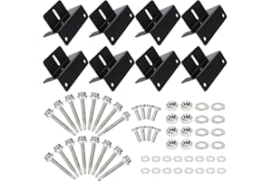 ASelected 8 Stück Solarmodul Halterung mit Muttern/Schrauben, Solarpanel Montagehalterung für Wohnmobil, Boot, Caravan, Z-halterung für Solarmodul Schwarz