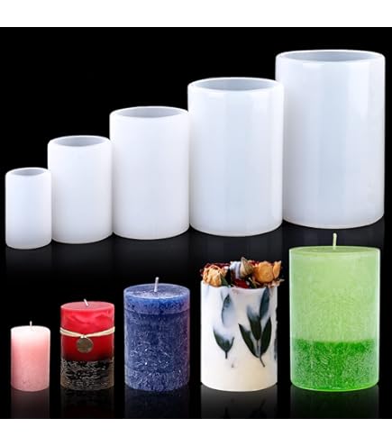 Moule à Bougies Cylindrique En Plastique Solide - Réutilisable Et Facile à Nettoyer