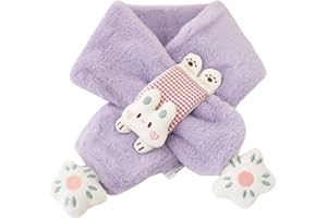 Toyhood Kids Cute Scarf, Bunny Winter Soft Plush Scarves, Warm Neck Wrap Cross Collar for Children Boys Girls, for Winter Christmas Holiday