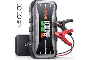‎UTRAI UTRAI 8000A Starthilfe Powerbank für Pkw, 27000mAh Auto Starthilfe Powerbank mit 65W Schnellladung, Jump Starter für All Benzin und 12.0L Dieselmotor, Starthilfe mit LED Taschenlampe, 160WDC-Ausgang
