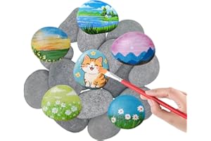 SHIQUAN 25 Stück Flache Steine Zum Bemalen, 3-5cm Kieselsteine Zum Bemalen, Zierkies Kiesel, Strand Kiesel, Geeignet für Kinder-Malgeschenke, Geburtstagsgeschenk, DIY-Handbemalung