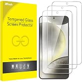 JETech Screen Protector for Samsung Galaxy S24, Pack of 3 | HD Clear, Compatible with Face ID, Anti-scratch Tempered Glass