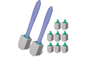 VEFTSVY 10 Piezas Piedra Pomez Para Limpieza WC, Piedra Limpiadora WC, con 2 Asa Reutilizable, Piedras Pomez Cepillo de limpieza para Baños,Cocinas,Fregaderos y Lavabos