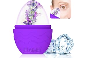 HRAMEX Ice Face Roller,Eisroller für Gesicht und Augen,Gua Sha Gesichtsmassage,Gesichtsschönheits-Eisroller,Hautpflege-Werkzeuge zum Aufhellen,Schmieren,Schrumpfen von Poren,Entfernen feiner Linien(Lila)