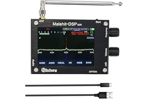 SDRGEEK Récepteur SDR 3.5 '', 50KHz-2GHz Version enregistrée 1.10b Récepteur DSP SDR Malachite Récepteur Ondes Courtes Malahit Récepteur Radio Ondes Courtes avec Alliage d'aluminium