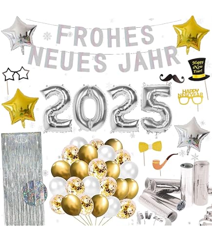 Silvester‑Deko 2025 XXL‑Set – Girlanden, Ballons & Mehr Für Die Perfekte Party
