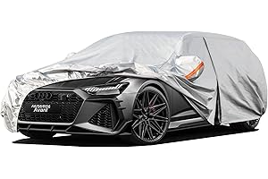 Kayme Telo Copriauto da Esterno Station Wagon, Compatibile con Audi A6 Allroad (2004-2025), Copertura a 6 Starti per Impermeabile Anti UV Anti Vento Antipolvere, Telo Copri con Cerniera.