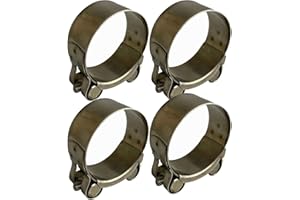 Boltza® Stainless Steel Single Bolt Hose Super Clamp 40-43mm Supra Clip Silicone Rubber Exhaust x4