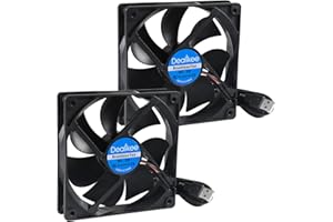 Dealikee 2Pcs 120mm USB Fan 5V Brushless Cooling Fan, 2000 RPM High Speed Fan for Cooling DIY PC Computer Case 3D Printer CPU Coolers Radiators, Low Noise, Plug and Play