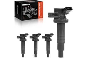 A-Premium Ignition Coil Pack Set of 4 Compatible with Toyota Matrix 2003-2008, Corolla 1999-2008, Celica 2000-2005, Chevrolet Prizm 1999-2002, Pontiac Vibe 2003-2008, for L4 1.8L Engine