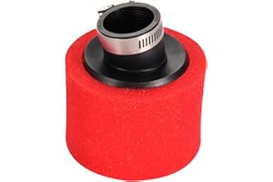 GOOFIT 35mm Filtre à Air Double Mousse Sponge Nettoyant Rouge Bauvel Angle Remplacement De La Bouche pour 50cc 70cc 90cc 110cc 125cc Motorcycle Go Kart ATV Quad Scooter Racing VéLo De Course