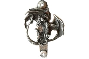 Stoneys Badges Flying Dragon Door Knocker Gothic Dragon Fans Solid English Pewter