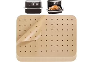 YQL 100pcs Airfryer Backpapier für ninja foodi flexdrawer 10,4 l heißluftfritteuse, airfryer Zubehör für Ninja AF500EU AF500EUCP, Auch kompatibel mit Duronic/Cecotec Dual 9000 9L