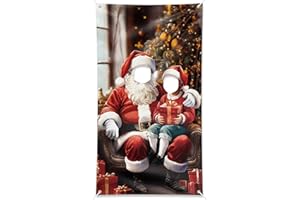 COLOFALLA 180x100 cm Weihnachtsdeko Weinachten Foto Hintergrund Weihnachten Foto Requisite Weihachtsparty Deko Weihnachtsmann Deko Weihnachten Fotowand Foto Requisiten Banner mit Seil