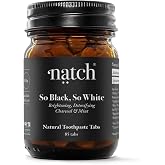 Natch – So Black, So White – Zahnpasta Tabs – Aktivkohle Zahnpflege für natürlich weiße Zähne – Kokos-Aktivkohle, natürliches