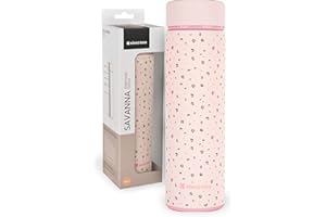 KIKKA BOO KikkaBoo Thermos Pappa Neonati 500ml In Acciaio Inossidabile SAVANNA, Ermetico, Mantiene Bevande Calde E Fredde, Colino Tè Incluso, Ideale Per Latte E Svezzamento, Rosa